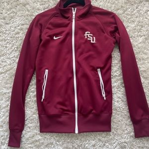 NEW (DRI-FIT) Nike High Collar FSU Zip-up With pockets, Size Small